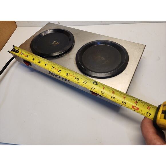 Adcraft Dual Burner Coffee Decanter Warmer Plate Model WP-2 120V Free Shipping - Picture 5 of 7